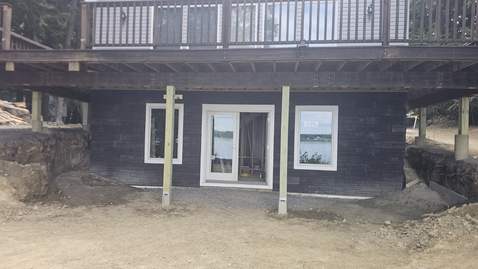 New stone siding and windows
