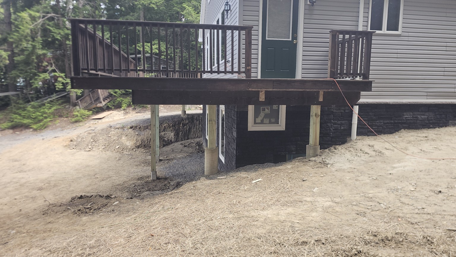 Exterior deck and door work